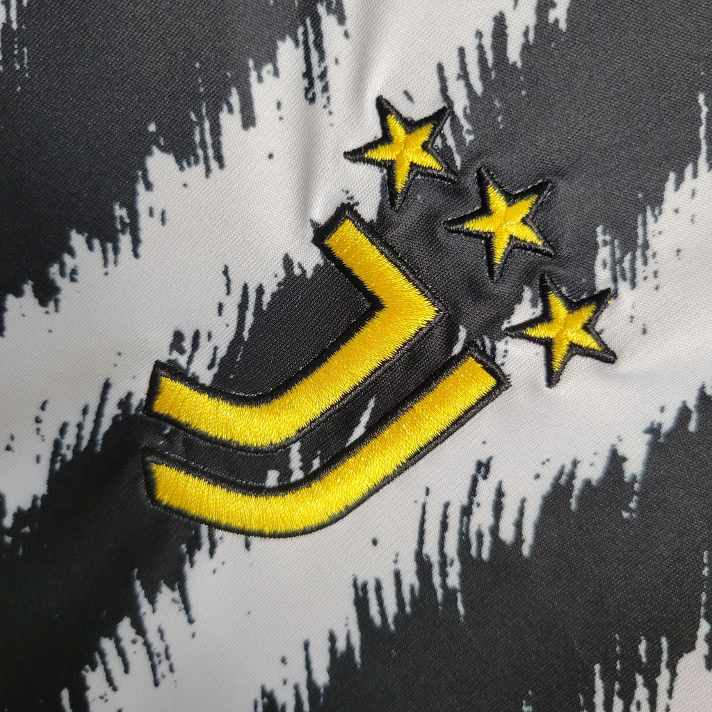 Camisa shops da juventus amarela e preta