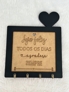 Porta Chaves Agradeça Sempre em MDF