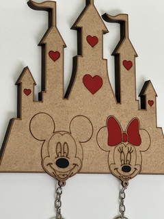 Porta Chaves Castelo Mickey e Minnie em MDF - comprar online