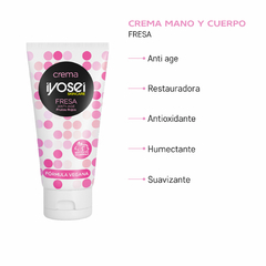 CREMA MANOS Y CUERPO - FRESA - ANTI AGE - 60 gr. - comprar online