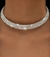 Colar 3 Voltas Strass Choker Gargantilha Festa Prateada na internet