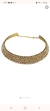 Colar 3 Voltas Strass Choker Gargantilha Festa Dourado