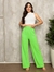 Calça Pantalona Wide Verde Limão - comprar online