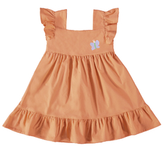 VESTIDO COM BABADOS E DECOTE QUADRADO FRENTE E COSTAS - MALWEE KIDS - loja online