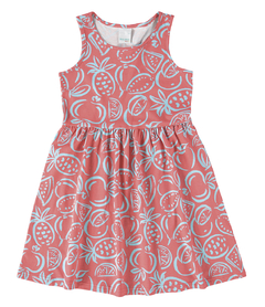 VESTIDO ESTAMPADO COM FRANZIDO NA CINTURA - MALWEE KIDS - comprar online