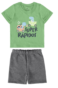 CONJUNTO INFANTIL MENINO MANGA CURTA EM ALGODÃO - MALWEE KIDS - comprar online