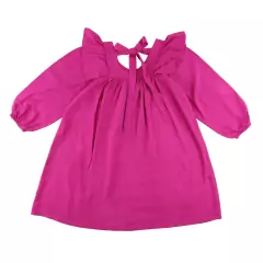 Vestido Manga Longa Infantil Kookabu Em Linho - comprar online