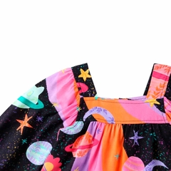 Conjunto manga longa bata Estampa Universo - comprar online