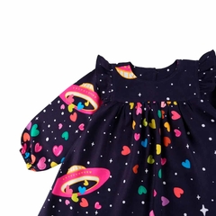 Vestido Viscose manga 3/4 estampa corações - Jog Kids | Roupas infantis - Roupa de meninos, meninas e bebês, Jaqueta Infantil, Conjuntos, Calças para crianças, Roupas de crianças 