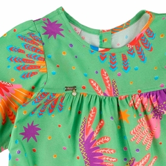 Vestido Manga Longa Infantil Color Girl Estampa Papagaio - comprar online