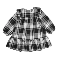 Vestido Manga Longa Infanto Juvenil Kookabu Xadrez - comprar online