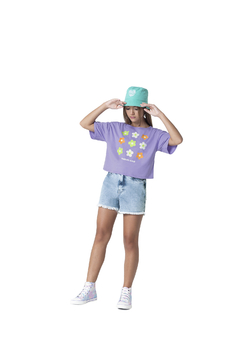 BLUSA CROPPED POSITIVE VIBES MODERNA - MALWEE KIDS na internet