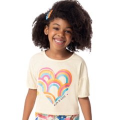 CONJUNTO INFANTIL MENINA BLUSA E SHORTS SAIA ALGODÃO MALWEE KIDS - comprar online