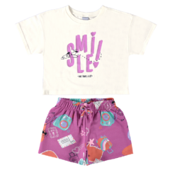 CONJUNTO INFANTIL MENINA SMILE EM ALGODÃO MALWEE KIDS - Jog Kids | Roupas infantis - Roupa de meninos, meninas e bebês, Jaqueta Infantil, Conjuntos, Calças para crianças, Roupas de crianças 