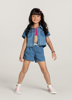 SHORTS JEANS LEVE INFANTIL MENINA BRANDILI