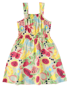 VESTIDO EVASÊ ESTAMPADO COM LASTEX- MALWEE KIDS