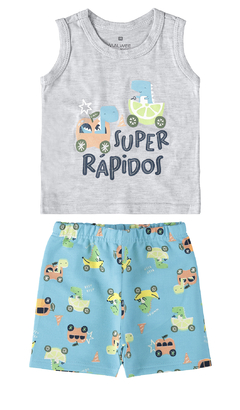 CONJUNTO INFANTIL BEBÊ MENINO ESTAMPA DINOSSAUROS - MALWEE KIDS