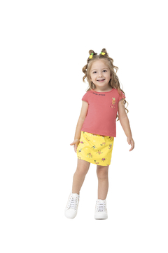 CONJUNTO BLUSA e SHORTS SAIA MALWEE KIDS