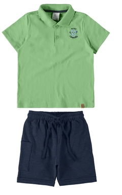 CONJUNTO CAMISA GOLA POLO + BERMUDA MINI CAMPEÃO - comprar online