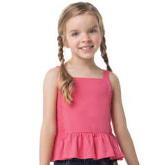 BLUSA PEPLUM iNFANTIL MENINA EM MALHA ALGODÃO MALWEE KIDS na internet