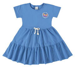 VESTIDO INFANTIL CORDÃO FRONTAL EM MALHA LINHO - MALWEE KIDS - comprar online