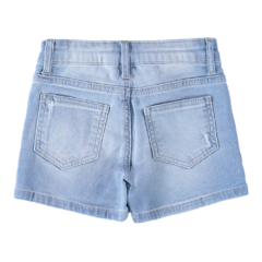 SHORTS INFANTIL MENINA CINTURA AJUSTÁVEL EM JEANS MOLETOM MALWEE KIDS na internet