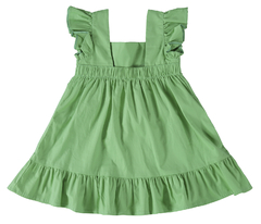 VESTIDO COM BABADOS E DECOTE QUADRADO FRENTE E COSTAS - MALWEE KIDS - comprar online