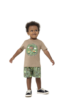 CONJUNTO CAMISETA + BERMUDA INFANTIL MENINO ESTAPADO DIVERTIDO - comprar online