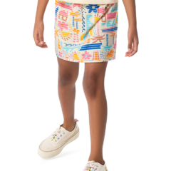 CONJUNTO INFANTIL MENINA BLUSA E SHORTS SAIA ALGODÃO MALWEE KIDS na internet