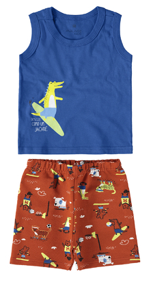 CONJUNTO INFANTIL BEBÊ MENINO ESTAMPA DINOSSAUROS - MALWEE KIDS - comprar online