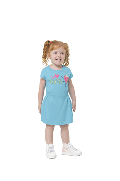 VESTIDO DETALHE FRANZIDO NA CINTURA - MALWEE KIDS - comprar online