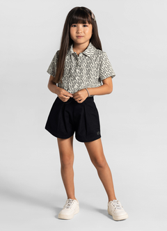 CONJ. CAMISA CROPPED VISCO TOUCH +TOP COTTON / SHORTS SARJA - comprar online