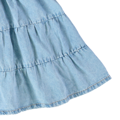 VESTIDO INFANTIL TRÊS MARIAS EM JEANS LEVE MALWEE KIDS