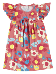 VESTIDO ESTAMPADO INFANTIL COM MANGA E FRANZIDO - MALWEE KIDS - comprar online