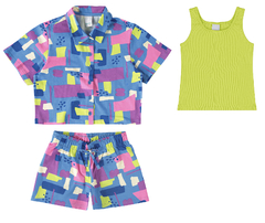 CONJUNTO CAMISA/SHORTS + REGATA - MALWEE KIDS - comprar online