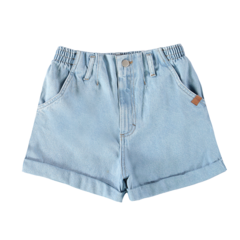 SHORTS MENINA MOM CINTURA ALTA EM JEANS 100% ALGODÃO MALWEE KIDS