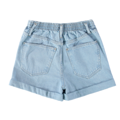 SHORTS MENINA MOM CINTURA ALTA EM JEANS 100% ALGODÃO MALWEE KIDS - comprar online