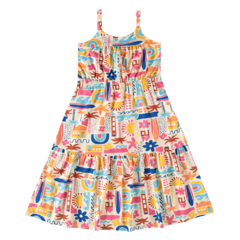 VESTIDO INFANTIL MIDI EM ALGODÃO MALWEE KIDS