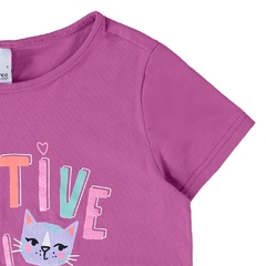 BLUSA INFANTIL MENINA DECOTE REDONDO EM MALHA UV50+ MALWEE KIDS - loja online