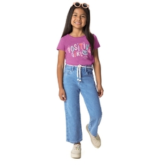 BLUSA INFANTIL MENINA DECOTE REDONDO EM MALHA UV50+ MALWEE KIDS - comprar online