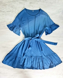 Vestido con manga lino - tienda online