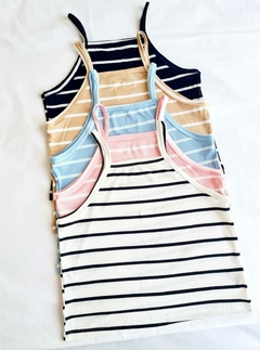 Musculosa bretel rayado