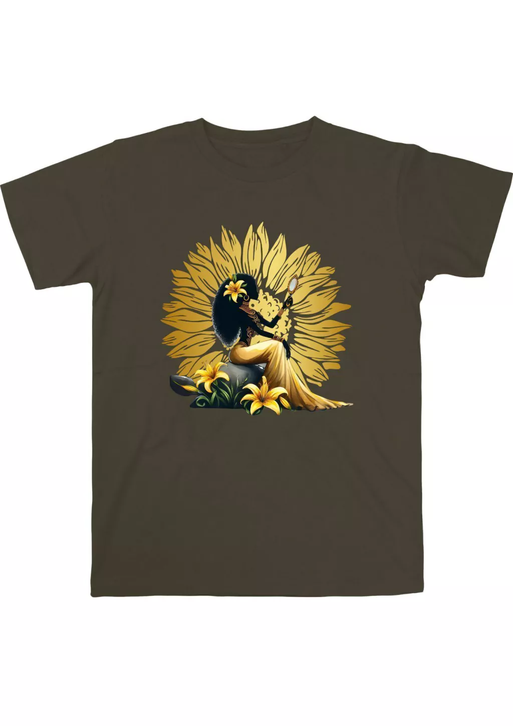 Camiseta Oxum Girassol Dourado