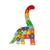 Quebra-cabeça dinossauro com alfabeto e números - comprar online