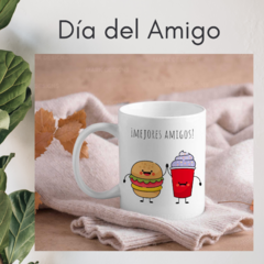 TAZA DE CERÁMICA BLANCA - Serie día del amigo Parejas - tienda online