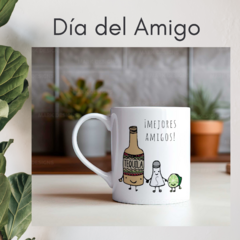 Imagen de TAZA DE CERÁMICA BLANCA - Serie día del amigo Parejas