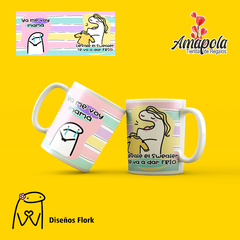 TAZA DE CERÁMICA BLANCA - Diseños Flork