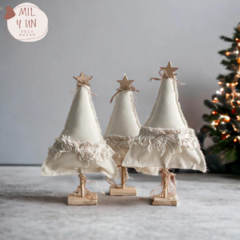 ÁRBOL DE NAVIDAD EN TELA Y MADERA - comprar online