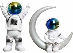 Escultura de astronauta ornamental para decoração - 4 peças - EXPANSÃO ASTRONAUTA