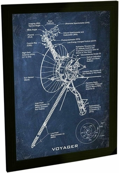Quadro Decorativo A3 Nave Voyager Espaço Astronomia Projeto